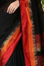 Womens Maheshwari Silk Cotton Handloom Hanwoven Saree With blouse piece - Image 4