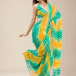 Rama Green Stonework Georgette Saree