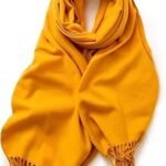 Women’s Winter Plain Woolen Stole | Soft & Warm Solid Scarf Wrap for Casual | Stylish Winter Shawl (mustard yellow)